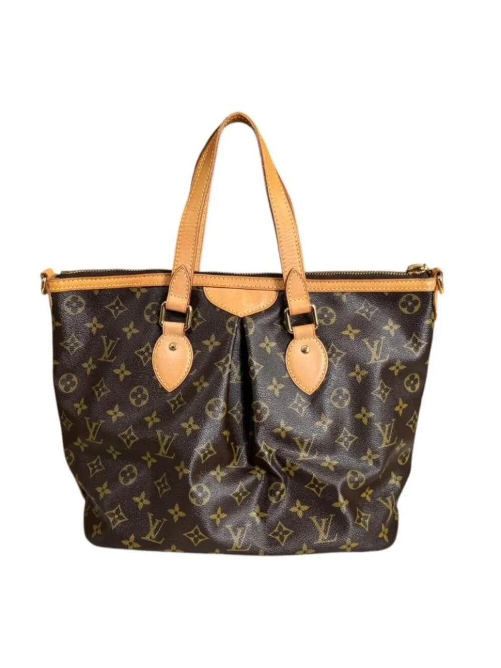 Louis Vuitton Palermo PM Monogram Shoulder Bag Canvas Brown